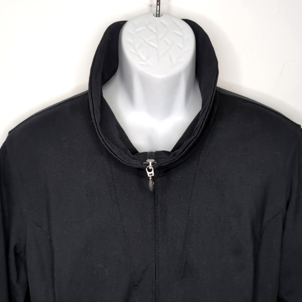 Jockey Person to Person Black Long Thumb Sleeve High Collared Zip up Jac…